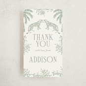 "Safari Toile" - Children's Birthday Party Favor Tags in Palm by Jenna Holcomb - Front