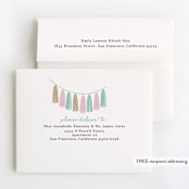 "Gilded Garland" - Children's Birthday Party Thank You Cards in Peppermint by Angela Thompson - FREE Recipient Addressing