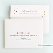 "Confetti bash" - Children's Birthday Party Thank You Cards in Bubblegum by Stacey Meacham - FREE Recipient Addressing