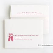 "Let's Plie" - Children's Birthday Party Thank You Cards in Bubblegum by Jen Banks - FREE Recipient Addressing