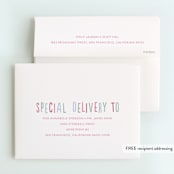 "Shero Party" - Children's Birthday Party Thank You Cards in Carnation by Baumbirdy - FREE Recipient Addressing