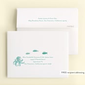 "Birthday Fishes" - Children's Birthday Party Thank You Cards in Caribbean Coral by Hallie Fischer - FREE Recipient Addressing