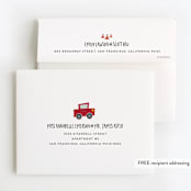 "Shiny Cars" - Children's Birthday Party Thank You Cards in Aqua by Amy Payne - FREE Recipient Addressing