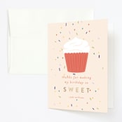 "I Spy Cake!" - Children's Birthday Party Thank You Cards in Cream by Shiny Penny Studio - Front