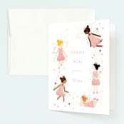 "Fairyland" - Children's Birthday Party Thank You Cards in Cotton Candy by JeAnna Casper - Front