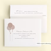 "Glitter Balloons" - Children's Birthday Party Thank You Cards in Blush by Angela Thompson - FREE Recipient Addressing