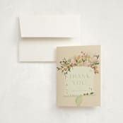 "Tulip Topper" - Children's Birthday Party Thank You Cards in Peaches by Grace Kreinbrink - Front