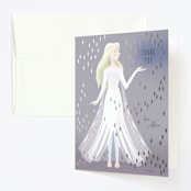"Disney's Elsa It’s Magical" - Children's Birthday Party Thank You Cards in Moonstone by Dani Lugato - Front