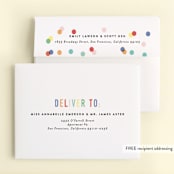 "Foil Cake" - Children's Birthday Party Thank You Cards in Champagne by Alethea and Ruth - FREE Recipient Addressing