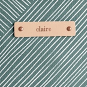 "Line Wrap" - Catch All Pouch Set in Cactus by Michelle Taylor - Tag Detail