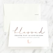 "Blessed Confirmation" - Confirmation Thank You Cards in Golden Rose by Angelene - Front