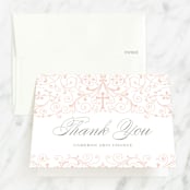 "graceful" - Confirmation Thank You Cards in Soft Peach by Sarah Brown - Front