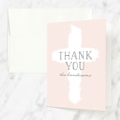 "brushed cross" - Confirmation Thank You Cards in Bloom by Susan Asbill - Front