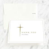 "Simple Faith" - Confirmation Thank You Cards in Mustard by fatfatin - Front