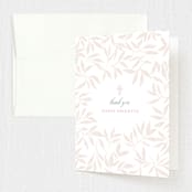 "Blessed Laurels" - Confirmation Thank You Cards in Blush by Paula Pecevich - Front