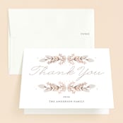 "Stacked Blessing" - Baptism and Christening Thank You Cards in Cream by Oma N. Ramkhelawan - Front