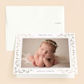 "Little angel" - Baptism and Christening Thank You Cards in Snow by Ana de Sousa - Front