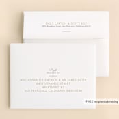 "Keepsake" - Baptism and Christening Thank You Cards in Linen by Robert and Stella - FREE Recipient Addressing