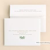 "Botanically" - Baptism and Christening Thank You Cards in Mint by Everett Paper Goods - FREE Recipient Addressing