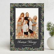 "Greenery Garland" - Holiday Cards in Coal by Petra Kern - Front