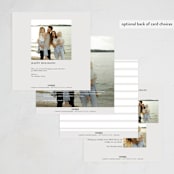 "Dentelle" - Holiday Cards in Mist by Gwen Bedat - Back of Card Options
