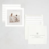 "Dentelle" - Holiday Cards in Mist by Gwen Bedat - Assembled