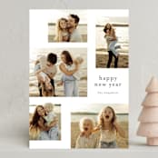 "MInimalist type" - Holiday Cards in Cotton by Stacey Meacham - Front