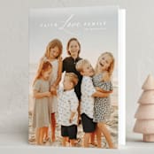 "Happy Faith Family" - Holiday Cards in Snow by Carolyn MacLaren - Folded Card