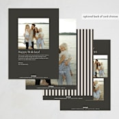 "Glory Oval" - Holiday Cards in Almond by Brianne Larsen - Back of Card Options