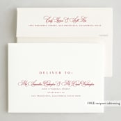 "6A" - Holiday Cards in Cardinal by Melanie Kosuge - FREE Recipient Addressing