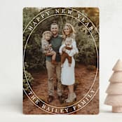 "Arch Greetings" - Holiday Cards in Snowfall by Baumbirdy - Front