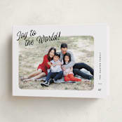 "Joy Snapshot" - Holiday Cards in Snow by Pixel and Hank - Folded Card