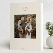 "Traditional Peace" - Holiday Cards in Cranberry by Baumbirdy - Folded Card