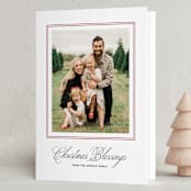 "Glenbrook" - Holiday Cards in Ruby by Annie Shapiro - Folded Card