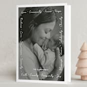"Faith, community and love" - Holiday Cards in Snow by N. - Folded Card