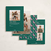 "Peaceful Garden" - Holiday Cards in Flamingo by Elly - Back of Card Options