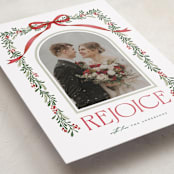 "Joyful-Bow" - Holiday Cards in Poinsettia by BR Designs - Detail