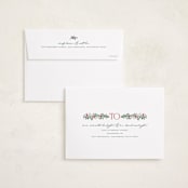 "Joyful-Bow" - Holiday Cards in Poinsettia by BR Designs - FREE Recipient Addressing