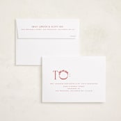 "Greenery Details" - Holiday Cards in Cherry by Michelle Taylor - FREE Recipient Addressing