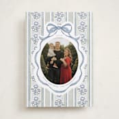 "Wildflower Holiday ribbon" - Holiday Cards in Blueberry by Jackie Crawford - Front