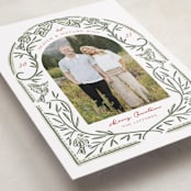 "Bird Doodle" - Holiday Cards in Evergreen by Cindy Reynolds - Detail