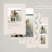 "Columns of Peace" - Holiday Cards in Pine by Petra Kern - Back of Card Options