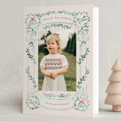 "Columns of Peace" - Holiday Cards in Pine by Petra Kern - Folded Card
