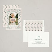 "Columns of Peace" - Holiday Cards in Pine by Petra Kern - Assembled