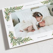 "Petite Pines" - Holiday Cards in Pine by Paper Raven Co. - Detail