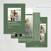 "Dove Banner" - Holiday Cards in Pine by Amy Kross - Back of Card Options