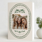 "Dove Banner" - Holiday Cards in Pine by Amy Kross - Folded Card