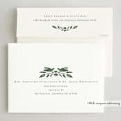 "Dove Banner" - Holiday Cards in Pine by Amy Kross - FREE Recipient Addressing