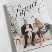 "Elegant Rejoice Script" - Holiday Cards in Tuxedo by Stacy Maalouf - Detail