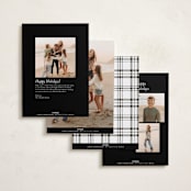 "Compose" - Holiday Cards in Starlight by Everett Paper Goods - Back of Card Options